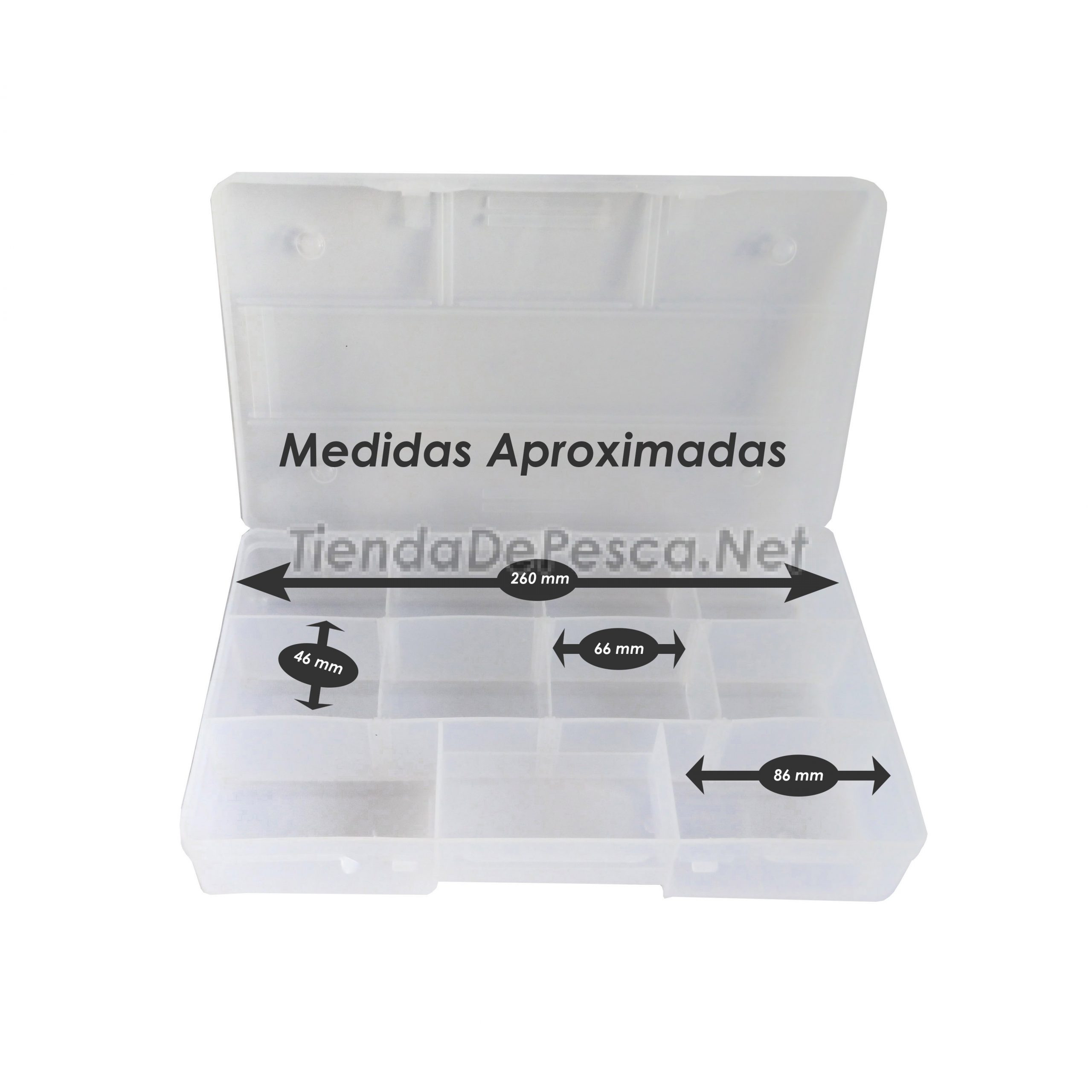 Caja organizador tipo 3600 27x16x5,5 cm con divisiones ajustables - Imagen 2