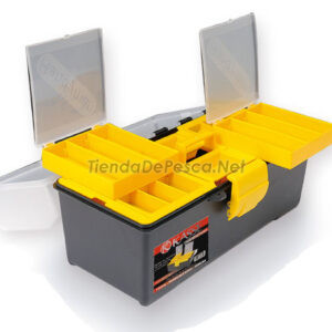 Caja de Pesca de 16.5" tapa alta con compartimientos deslizables